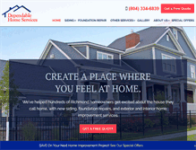 Tablet Screenshot of dependablehomeservices.net